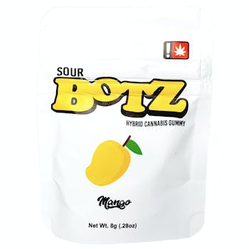 (SOUR BOTZ) Mango 100mg THC (Net.Wt.0.28oz/8g)
